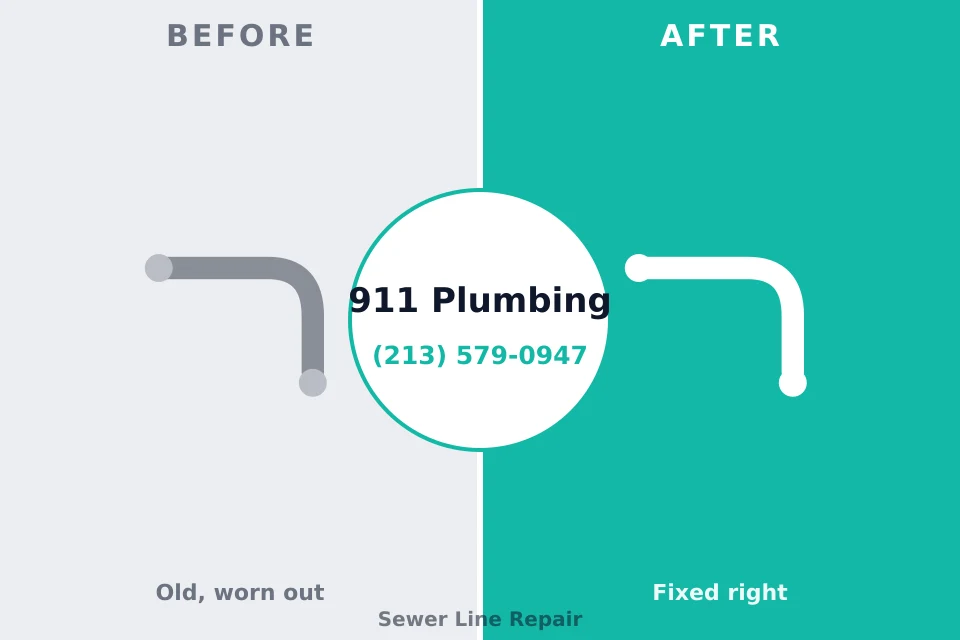 Before and after: plumbing repair Morehead City, NC